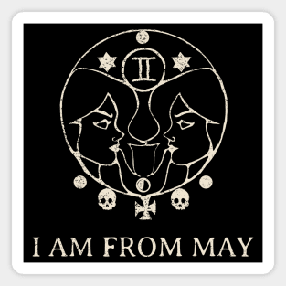 Born in May – Gemini Zodiac Design Magnet